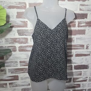 Abound Black and White Polka Dot Spaghetti Strap Camisole